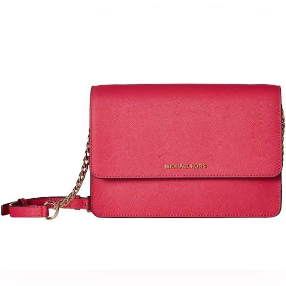 Authentic Michael Kors Pink Daniela Large Crossbody Bag